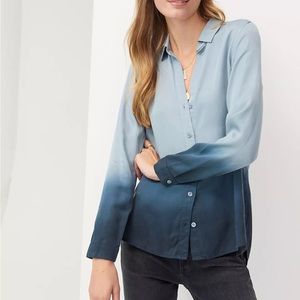 NWT Anthropologie Sz M Dip Dyed Buttondown by Cloth & Stone